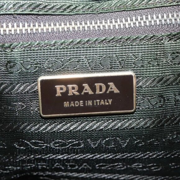 PRADA Shoulder Bag Nylon Leather Beige Gold Auth 99957 - Picture 10 of 16